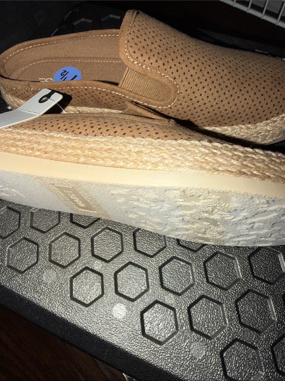 Esprit Tan Perforated Slip-On Loafers - Picture 4 of 6
